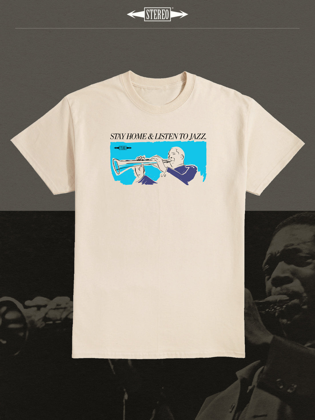 Stay Home & Listen To Jazz • Creme Tee
