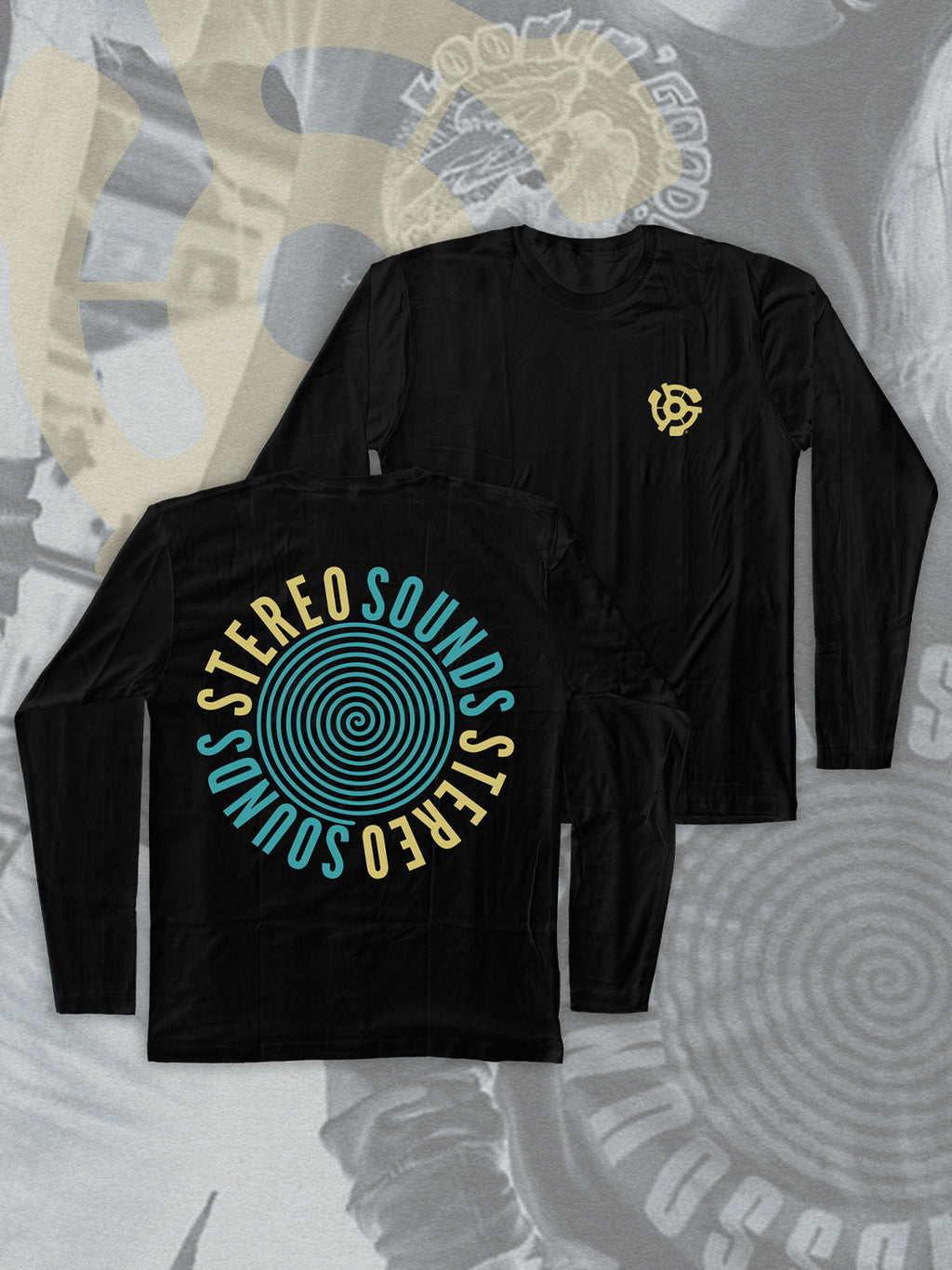 Stereo Sounds "Spiral" Long Sleeve Tee • Black