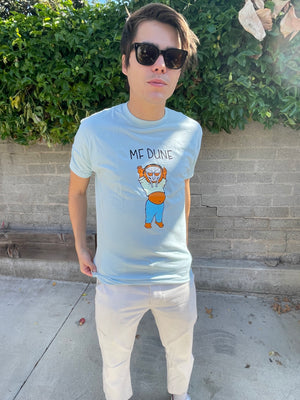 SALE - "MF DUNE" Sky Blue 100% Cotton Tee