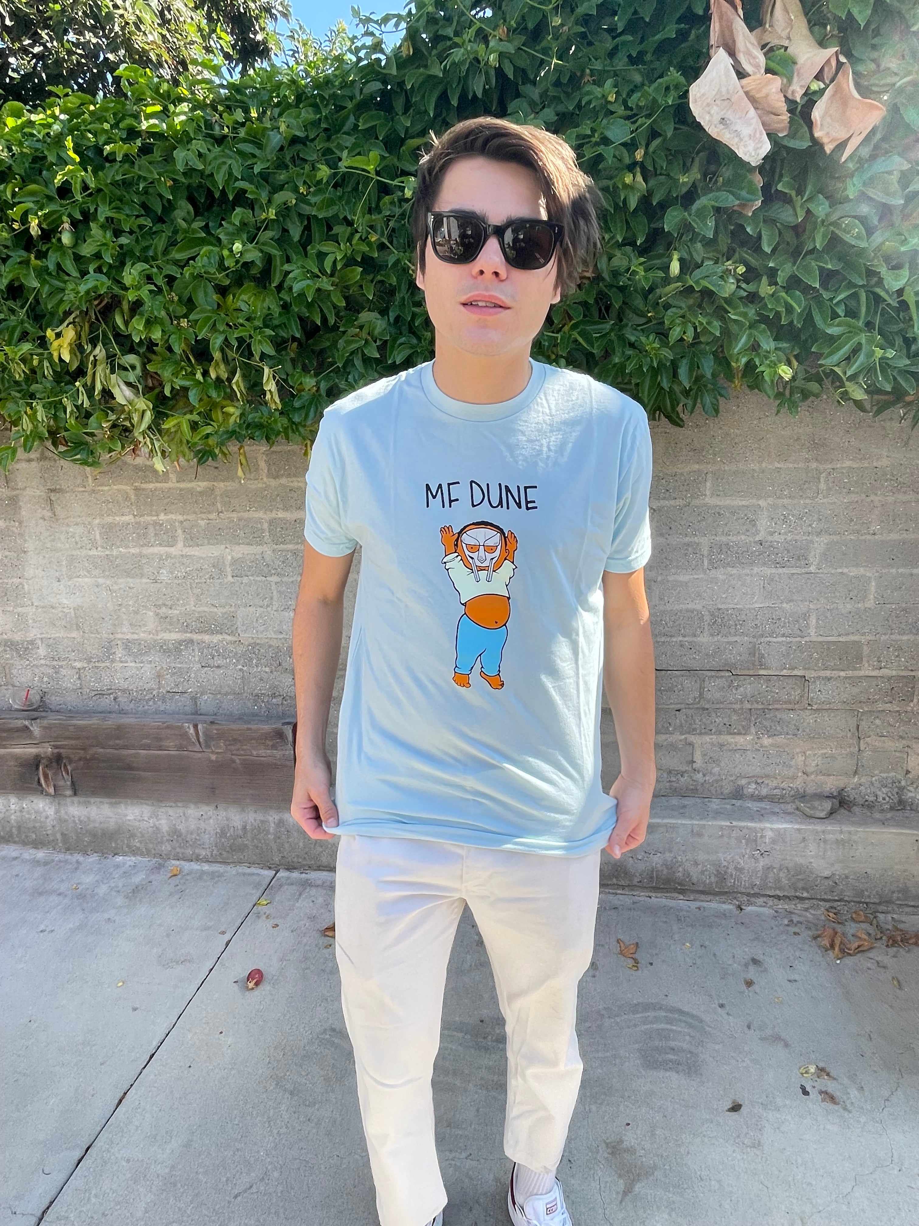 SALE - "MF DUNE" Sky Blue 100% Cotton Tee