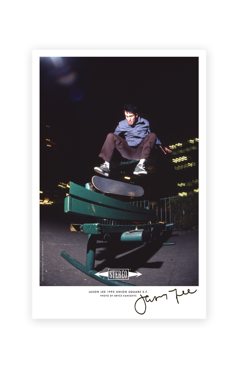 Jason Lee Signed "Union Square" 11" x 17" Poster, SF, CA 1994. Stereo